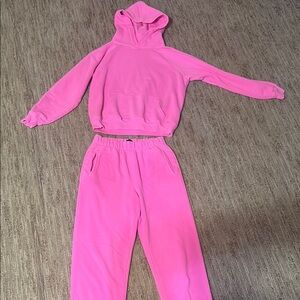 Hot Pink Hoodie and Sweatpants Set GAP